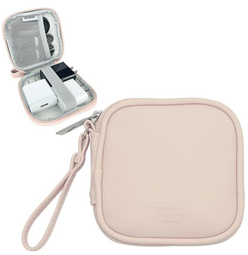 FLYAMAPIRIT Mini Reise Aufbewahrungstasche, Organizer für elektronisches Zubehör für USB Kabel, SD Karten, Smartphone Ladegerät mit Reißverschluss usw. (Rosa)