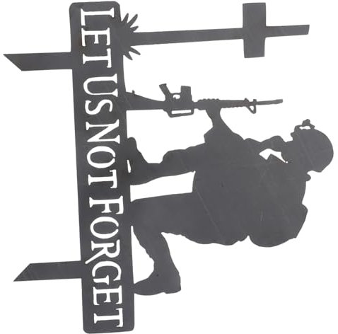 TOYANDONA Décoration De Jardin Métal Plaque Commémorative pour Soldats Ornement Extérieur pour Memorial Day Décorations De Pelouse Et Panneaux De Deuil