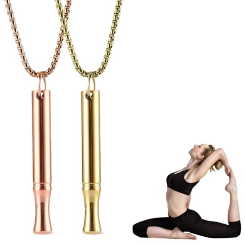 2 piezas de ayuda para dejar de fumar, collar para dejar de fumar, acero inoxidable, sin humo, para no fumadores, contra ataques de pánico, cadena de respiración