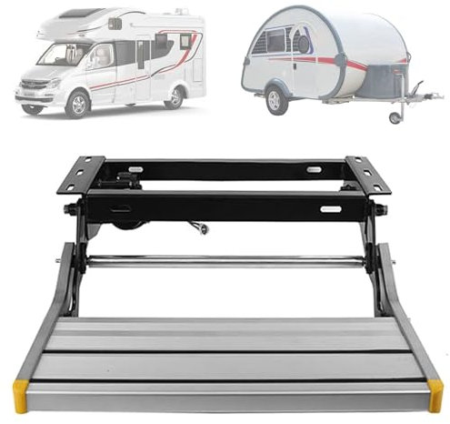 Gradini pieghevoli elettrici per camper, scale automatiche in alluminio per rimorchi da viaggio, supporta 400 libbre, installazione facile