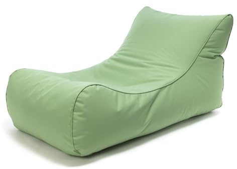 Ecopuf Master - Pouf Chaise Longue d'extérieur - Fauteuil sac avec poche latérale - Rembourrage en boules de polystyrène - Lit 115 x 65 x 60 cm