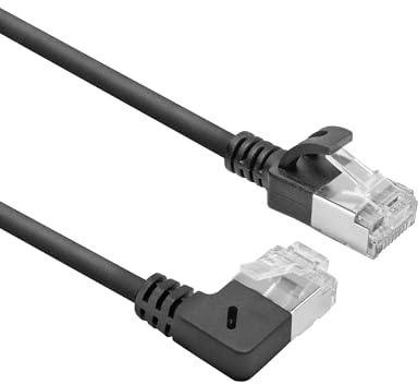ACT CAT6A LAN Kabel Dünn U/UTP, 90° gewinkelt rechts, 0,50M - DA2900 | Schnellladung KFZ Ladegerät USB C, 2-Port USB C