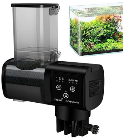 Paodduk Auto Fish Feeder - Fish Tank Automatic Feeder 500ml - Aquarium Food Dispenser Large-Capacity Feeding Supplies for Daily Use Pond Home Travel Beginners Enthusiasts Men Women Weekend