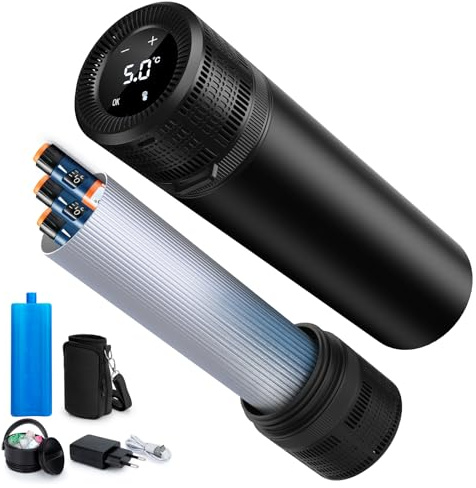 SUNMON Pochette Isotherme Insuline Electrique, Glaciere Insuline Voyage Electrique, Etui Réfrigérateur à insuline avec USB, Glaciere Insuline à Température Réglable pour Diabetique