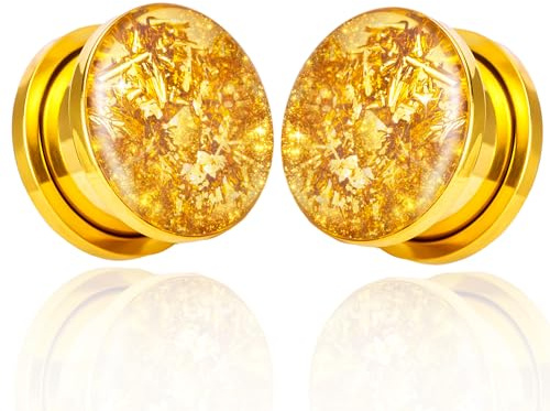 Vankula Ohr Tunnel 1 Paar Flesh Plugs Fest Tropfen Edelstahl für männer damen Ohrpiercing Gestreckte Schmuck 6mm bis 16mm