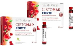 Marnys Cistomar Forte - Pack Ahorro 2 x 5 Viales de 25 ml - Con D-Manosa, Centinodia y Arándano Rojo - Facilita el Bienestar Integral de las Vías Urinarias - Apto para Veganos