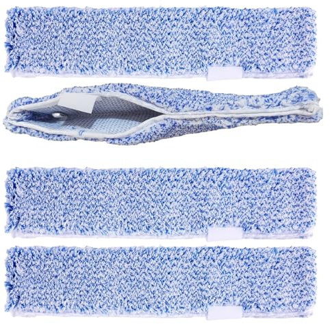 4 Pack 14 Microfiber Window Scrubber Refill Replacement Compatible with Unger 966540 Professional Scrubber Refill Sleeve, Reusable Squeegee Cloth Sleeve for MR.SIGA Professional Window Cleaning