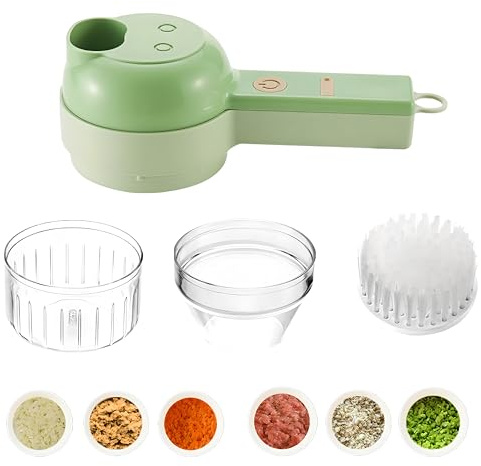 Multifunctional Wireless Food Processor, 4 In 1 Mini Vegetable Choppers, Portable Food Chopper Handheld, for Garlic Pepper Chili Onion Celery Ginger Meat