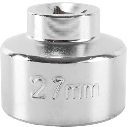 DUZEPA Llave de vaso para filtro de aceite de perfil bajo de 27 mm, herramientas para quitar tapas de coche