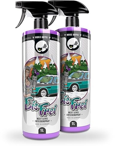 Nuke Guys Auto Scheibenenteiser | 2X EisFrei 1l Scheiben Enteiser Spray für Autoscheiben | Enteiserspray für klare Sicht ohne Kratzen