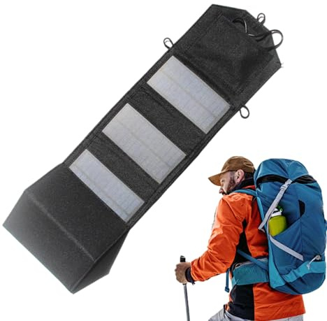 Pavsicgn Klappbares Solarpanel,72W Reisesolarpanel - Ladegerät Mit Wechselrichter Batteriecontroller Leichtes Wasserdichtes Für Campingbus Rucksacktour Wandern Outdoor Reise Netzunabhängig Balkon