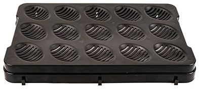 Easy Hatch Reptile Incubation Egg Trays; Each Tray Holds Reptile Eggs Over Incubation Substrate Fits Inside Reptile Incubation Box (Large 6 Pack, Black)