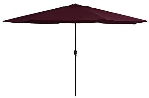 vidaXL Sonnenschirm mit Metall-Mast 400 cm Bordeauxrot
