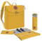 LÄSSIG Baby Wickelrucksack Wickeltasche Babytasche stylische Tasche inkl. Wickelzubehör/Backpack Adventure lemon curry
