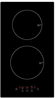 electriQ 30cm Plug In Induction Hob - Two Zone Domino Hob