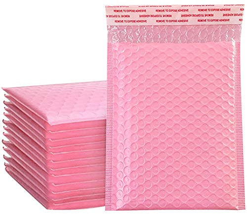 50 Stück Schaumstoff-Umschläge, selbstklebend, gepolsterte Umschläge, mit Luftpolster-Versandtasche, Paketbeutel, Rosa