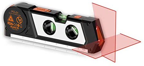 Laser Level Line Tool with Tape Ruler, 3 Mode Laser Line, leveling bubble