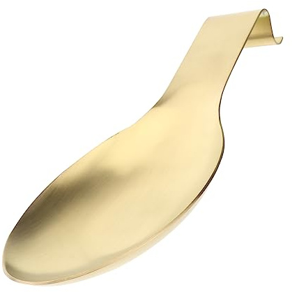 Cabilock Heavy Duty Stainless Steel Ladle Spoon Rest Pad Heat Resistant Kitchen Utensil Holder for Countertop and Stove Finish for Home Chefs