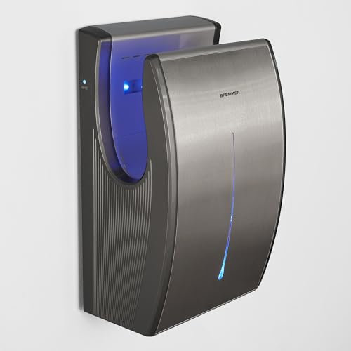 Bremmer Secador de manos Power Blade, acero cepillado