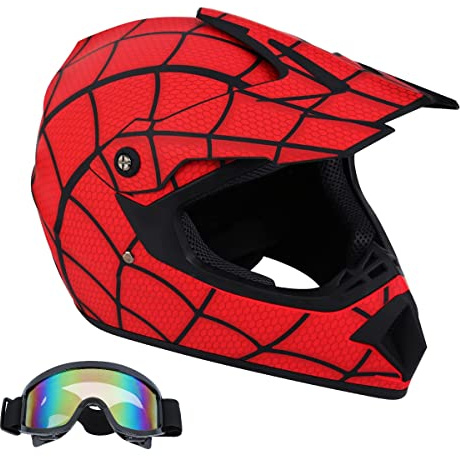 HaTur Casque Motocross Casque Off Road Casque Dirt Bike avec Lunettes pour Unisexe Jeunes Enfants (S)