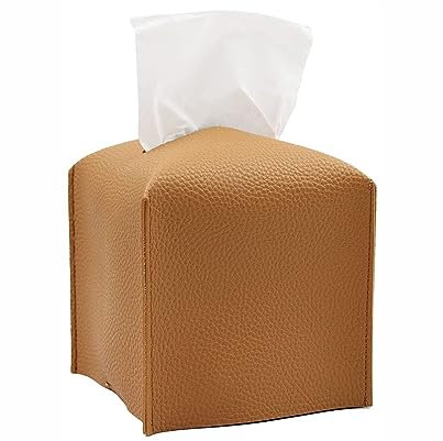 Kosmetiktücher Box Kreative Schlafzimmer Wohnzimmer Tissue Box Große Badezimmer Küche Rolle Papier Lagerung Fall Serviette Halter Hause Dekoration für Esszimmer Badezimmer Schlafzimmer(S-Dark Brown)