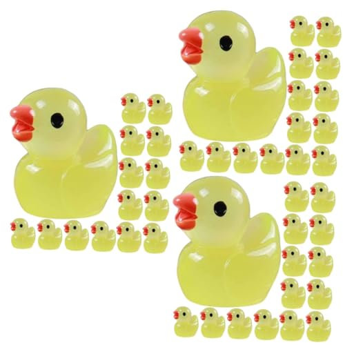 BESPORTBLE 300stücke Leuchtende Mini-Figuren Aus Harz Für Mikrolandschaften Niedliche Dekorative Entenfiguren Für -projekte Kinderzimmer Und Tischdekoration