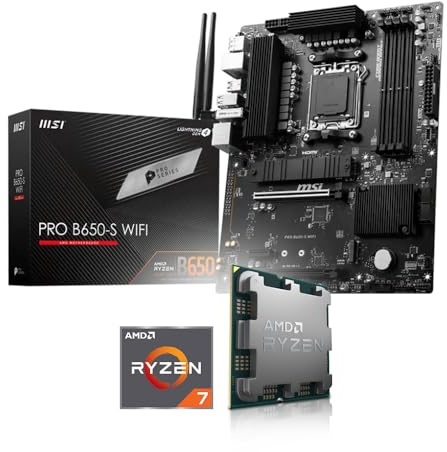 Aufrüst-Kit Bundle Ryzen 7 7800X3D Prozessor, 8 GB DDR5, MSI PRO B650-S WiFi Mainboard, be Quiet! Dark Rock 5 (zusammengebaut inkl. Bios Update + Funktionskontrolle)