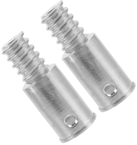 Amosfun Threaded Connection Parts Metal Broom Handle Screw End Replacement for Extension Poles Household Commercial Cleaning Adapter 2 Pack