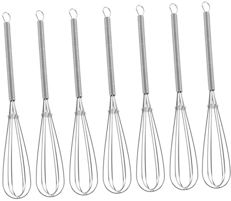 MAGICLULU Batidores De Acero Inoxidable Para Teñir El Cabello 7 Piezas Tamaño Pequeño Mezcladores Manuales Herramientas Para Salón y Uso Doméstico