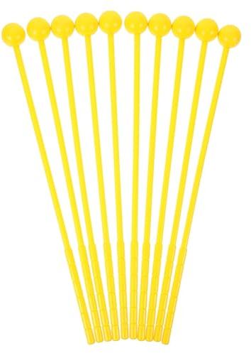 Mazos de Lengüeta Amarillos para Niños, 10 Piezas de Plástico