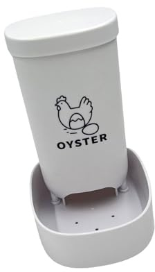 Morain Chicken Grit And Shell Feeder Heavy Duty Construction Wide Base For Stability Farm Coops Essential Spill Chicken Dispenser