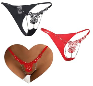 comeondear G-String Sexy Vita Bassa Lingerie Donna Mutandine Perizoma | Biancheria Intima Regolabili Taglie Forti Tanga Elastico Slip Brasiliana Thong