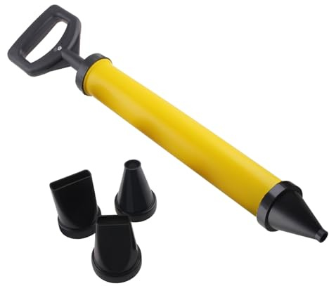 DIBOTISCNC Pistola de lechada para mortero con 4 boquillas, pistola de mortero o bomba de mortero manual para concreto, pistola de mortero DIY con accesorios - Prensa de mortero Pistola de mortero