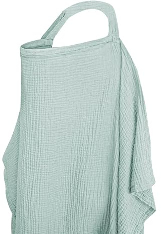 Andningsbart amningsskydd – mjuk poncho, flerfunktionell amningssjal, bärbar matningsduk | lätt stretchig mamma infan, amning, bekväm resemaskin, maskintvättbar