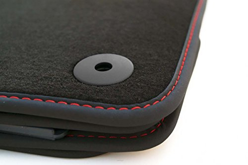 Fußmatten MK8 Velour Automatten Original Qualität 4-teilig Ziernaht Rot