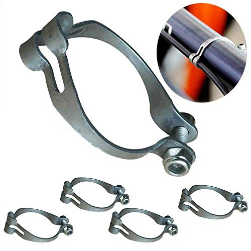 POFET 4 uppsättningar metallringar stadigt på cykelramen MTB bromsguide kabel växellåda kabel bas växellåda kabel guide monteringsklämma 34,9 mm