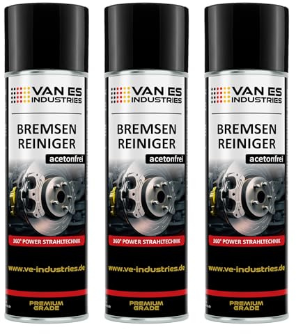 VE-INDUSTRIES Bremsenreiniger 500ml 360° Power-Strahltechnik Teilereiniger Entfetter Sprühdose Acetonfrei Spraydose (3)