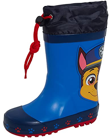 Paw Patrol Bottes de pluie pour garçons et filles - Bottes de Wellington pour enfants - Wellies Chase Marshall - Chaussures de pluie pour filles - Bottes de neige, bleu marine, 23 EU
