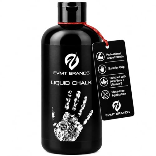 EVMT Brands Gesso Liquido e Magnesite Liquida Antiscivolo per Palestra, Sollevamento Pesi, Arrampicata, Ginnastica, Danza Resistente al Sudore per Presa Potente