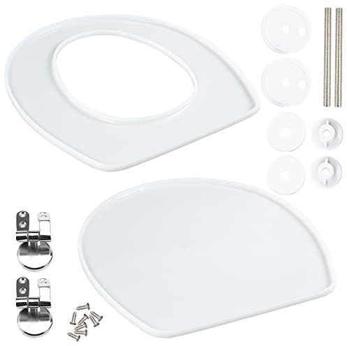 Ensemble de moules en silicone pour siège de toilette en résine époxy très résistants avec fermeture silencieuse et libération rapide de forme ovale de 35,6 cm