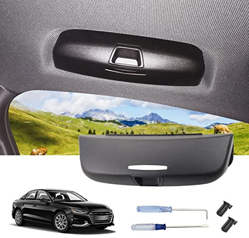 LUWU Kompatibel mit Audi A3 8V A4 B8 B9 A5 A6 C7 C8 Q3 8U Q5 Q7 S3 S4 S5 Auto Sonnenbrillenhalter Auto Brillenhalter,Sonnenbrillenhalterung Brillenetui Innenraum Accessoires Zubehör,Auto Glasses Case