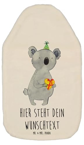 Mr. & Mrs. Panda Personalisierbare Wärmflasche Koala Geschenk - Weiß