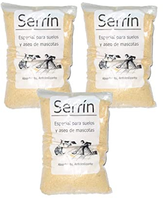 Bricoloco Sciure de bois sachets de 1 kg en poudre avec plusieurs applications pour le nettoyage, les animaux de compagnie, la culture (3 sachets de 1 Kil)
