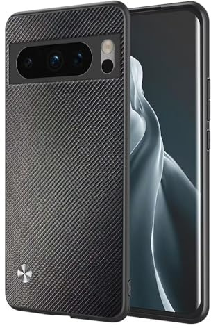 EASSGU Hülle für Google Pixel 8 Pro (6.7 Inches) Handyhülle im Business Stil mit PU Lederrückseite - Kevlar