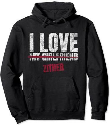I Love Zither Musikinstrument Musik Musical Pullover Hoodie