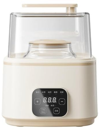 Yogurtera eléctrica, máquina automática para hacer yogur, máquina de fermentación de vino de arroz multifuncional inteligente para el hogar, con panel táctil LED, para cocina, cafetería, restaurante