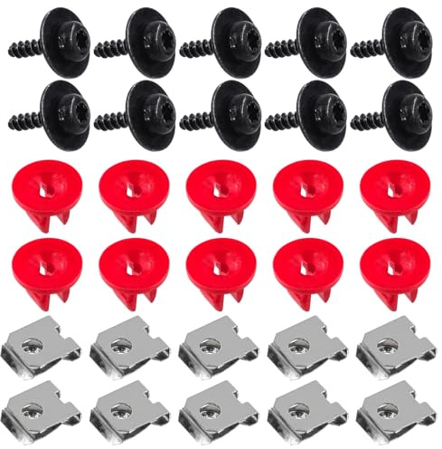 Swpeet 10 set Motore Splash Shield Guard sottovassoio copertura viti bullone nut clip kit, Torx Pan testa tapping viti, U-dadi per Ford Escape Focus Transit Connect Edge Fusion Explorer C-Max