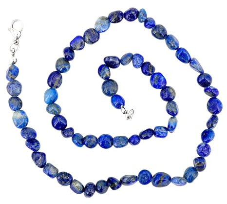 Generisch Taddart Minerals – Blaue Nugget Halskette aus dem natürlichen Edelstein Lapislazuli mit 45cm Länge – handgefertigt