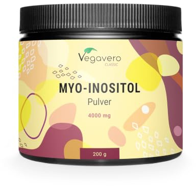 Myo-Inositol | Vitalstoffe für die Periode und PCO Syndrom | 4000mg Pro Dosis | Laborgeprüft & Vegan | 200g Pulver in recylebarer Dose | Ohne Zusätze | Deutsche Produktion Vegavero