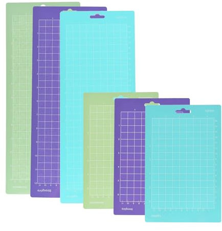 PLCPDM Schneidematte für Schneider, Plotter, super Grip, 16,5 x 11,4 cm und 30,5 x 11,4 cm, Schneideunterlage, Bastelmatte, 6 Stück